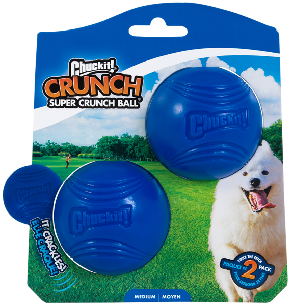 Chuckit! Super Crunch Ball – M, Ø6,5 cm, 2 stuks – productafbeelding