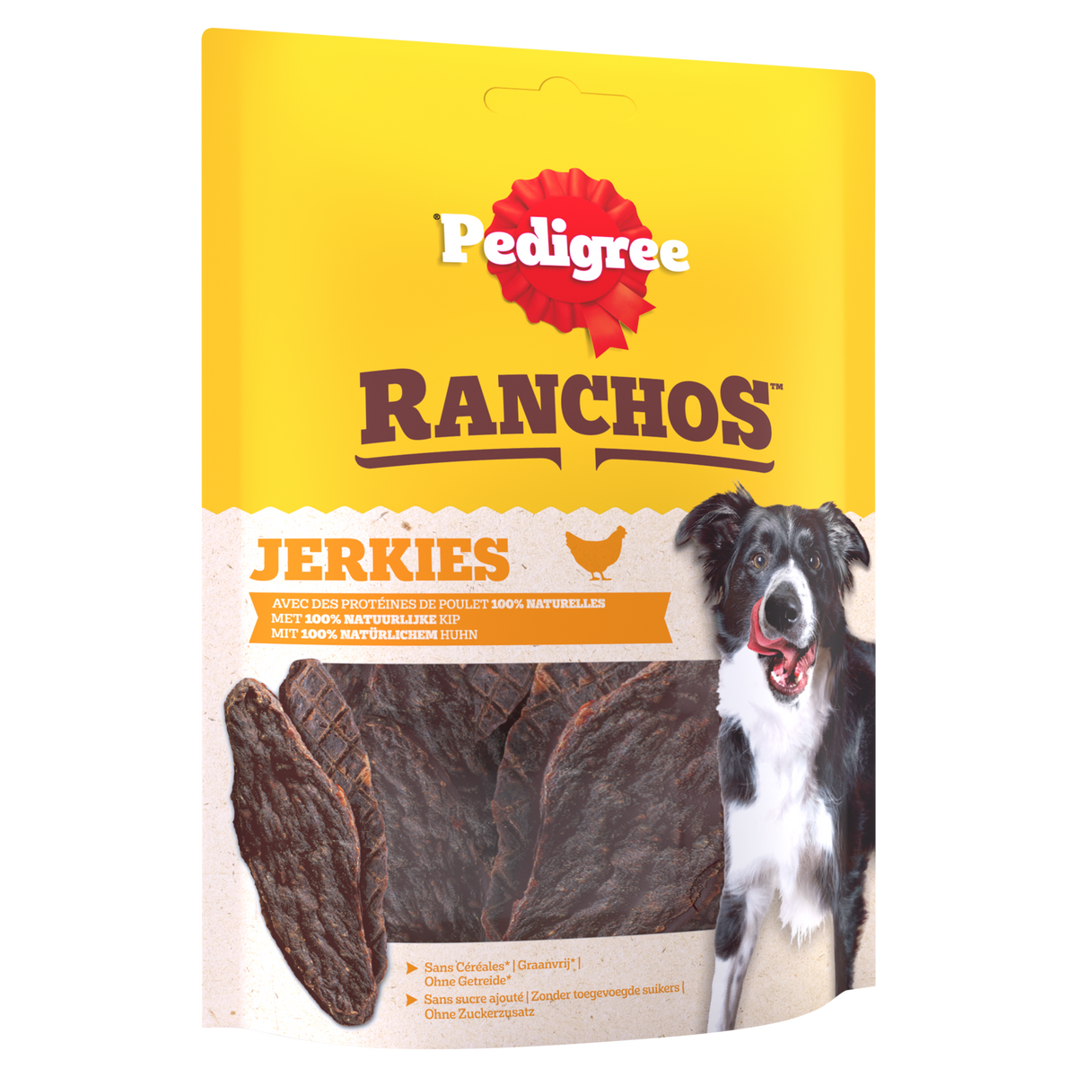 Pedigree Ranchos Jerkies Kip 7 stuks 70 g – productverpakking