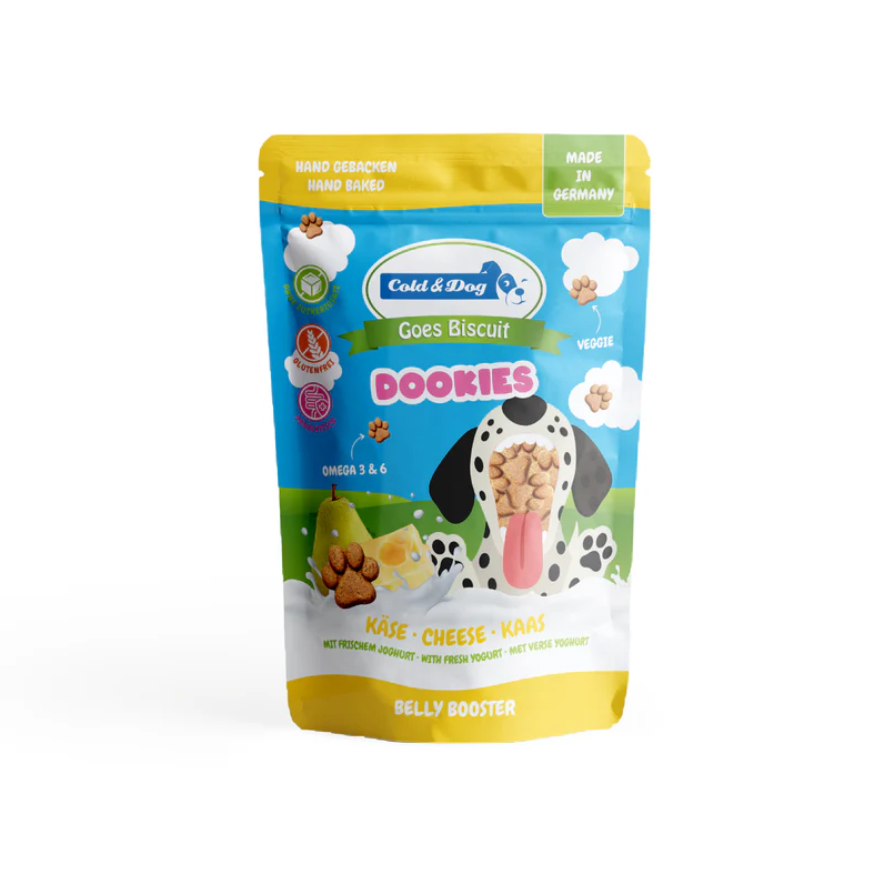 Cold&Dog Dookies Belly Booster Kaas & Peer – 120 g hondensnack verpakking