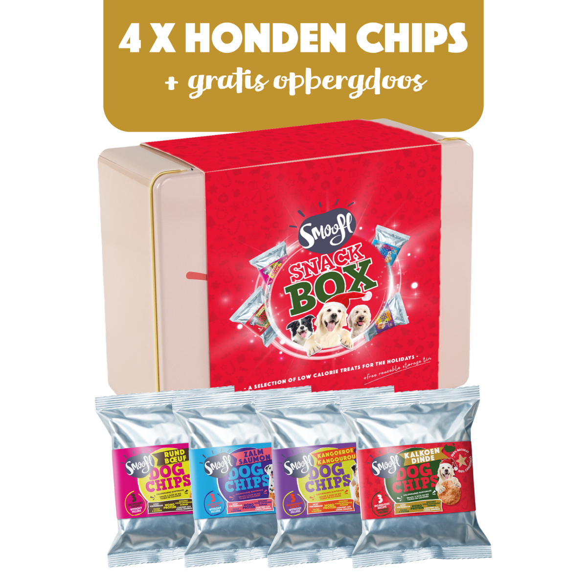 Verpakking Smoofl snack box (kerst) 200gr