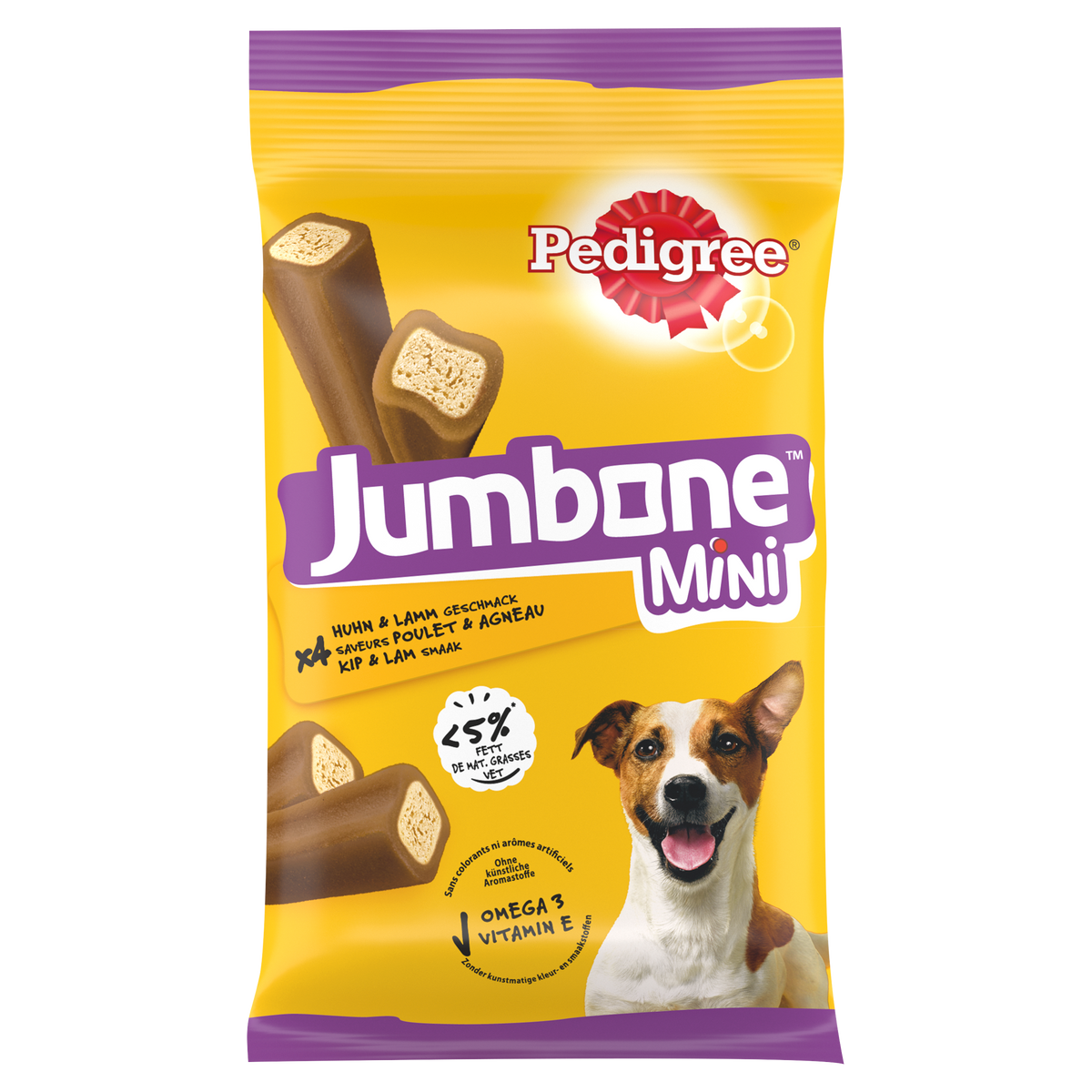 Pedigree Jumbone Mini Kip & Lam 160 g – productverpakking