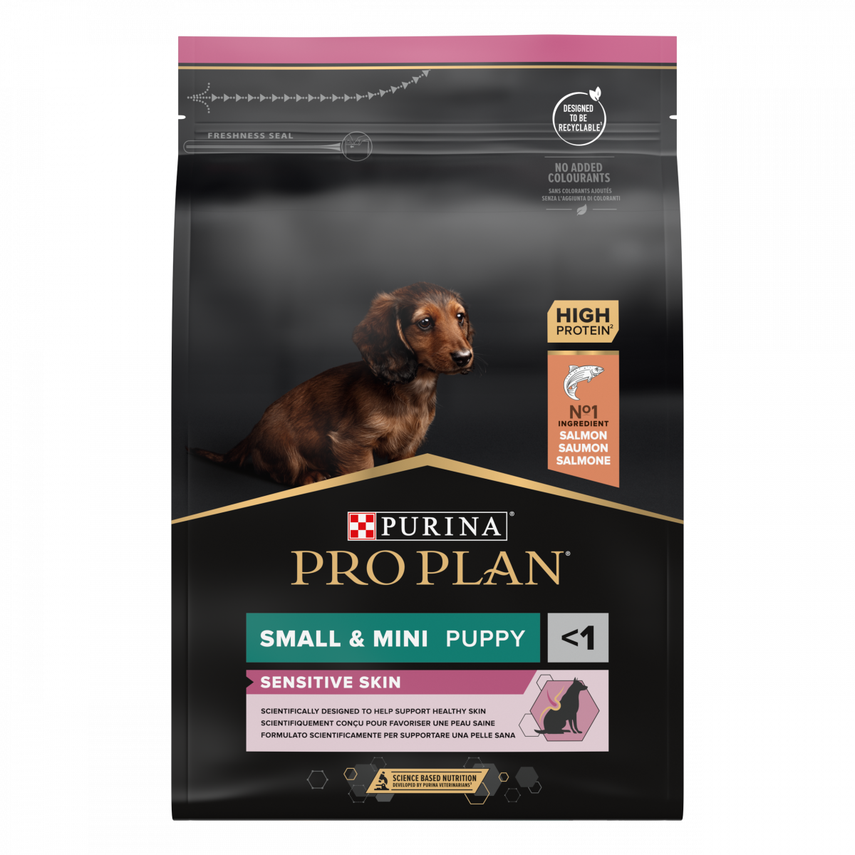 Pro Plan puppy small/mini sensitive skin zalm 3kg, 3 kg, EAN 7613035123809