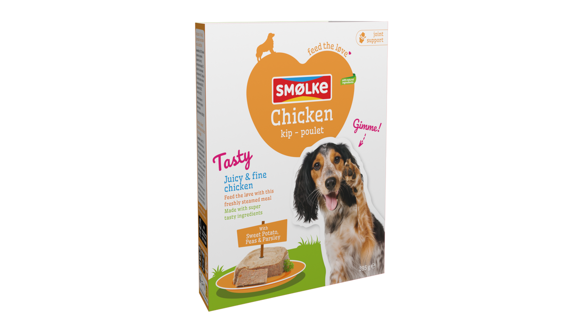 Smølke hond vers gestoomd kip 395gr, 395 g, EAN 8710429017641