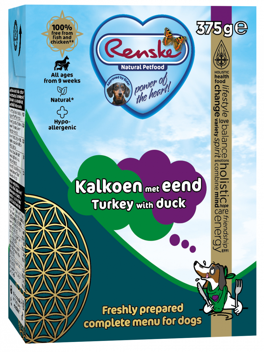Renske Kalkoen met Eend 375 g nat hondenvoer