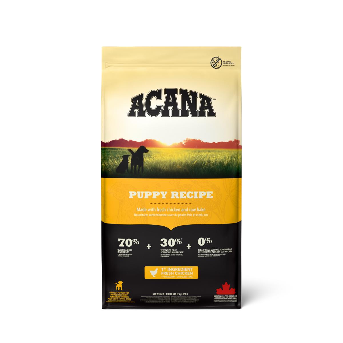 Verpakking Acana Puppy Recipe hondenvoer 17 kg