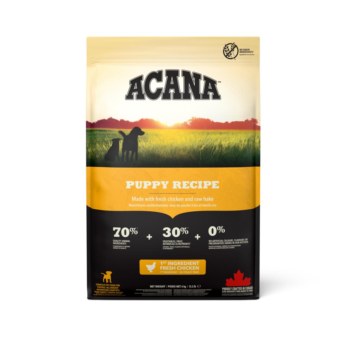 Verpakking Acana Puppy Recipe hondenvoer 6 kg