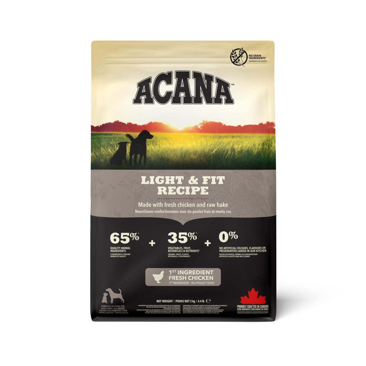 Verpakking Acana Light & Fit hondenvoer 2 kg