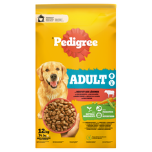 Pedigree Adult Rund & Groenten Hondenbrokken 12 kg – productverpakking