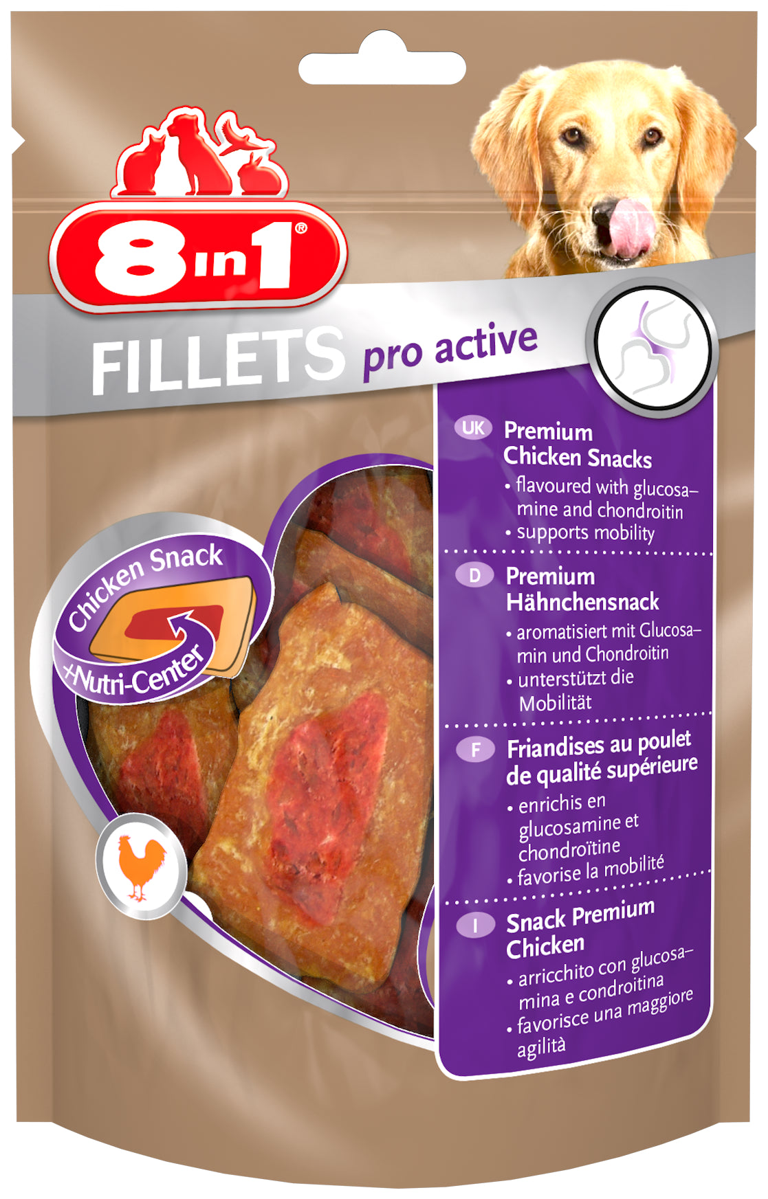 8in1 Fillets Pro Active 80 g – hondensnack voor honden