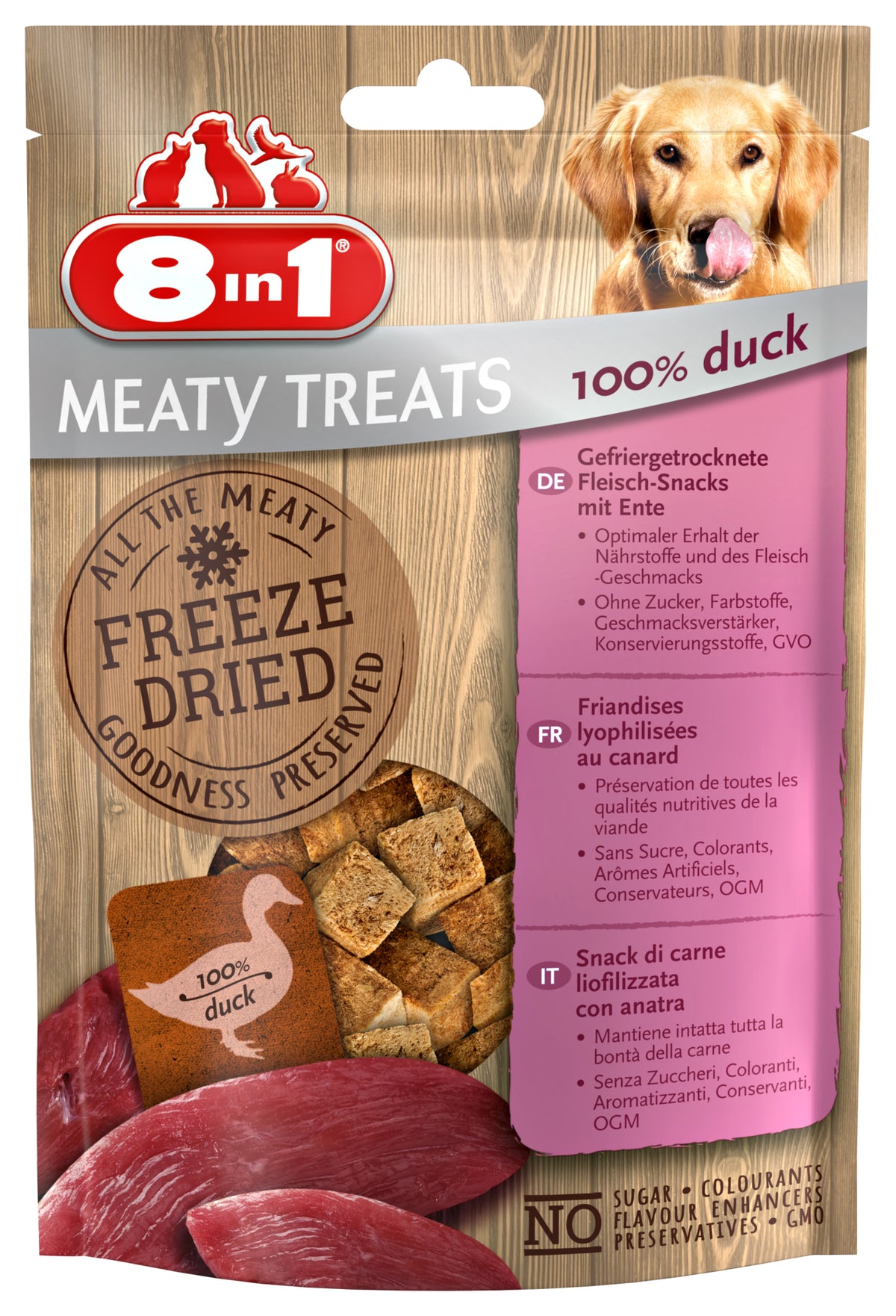 8in1 Meaty Treats duck 50 g – hondensnack voor honden
