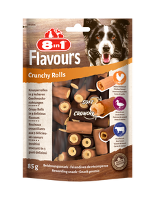 8in1 Flavours crunchy rolls 85 g – hondensnack voor honden
