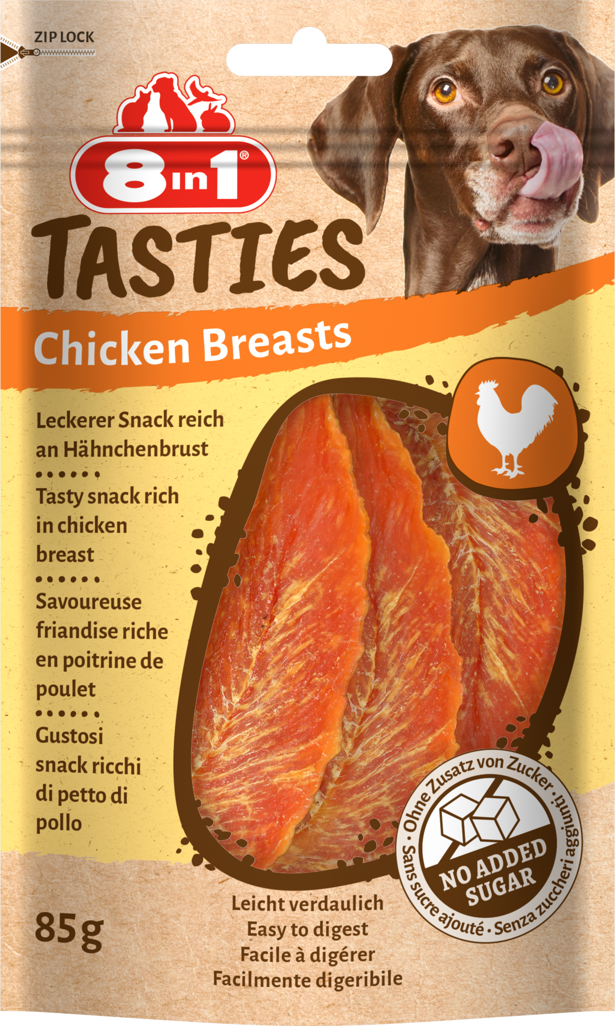 8in1 Tasties chicken breasts 85 g – hondensnack voor honden