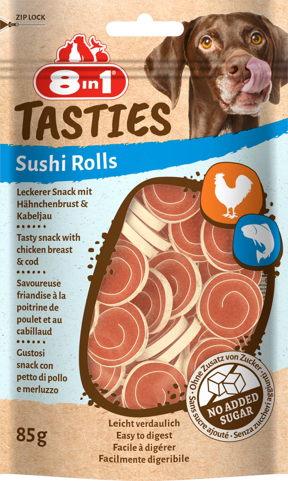 8in1 Tasties sushi rolls 85 g – hondensnack voor honden