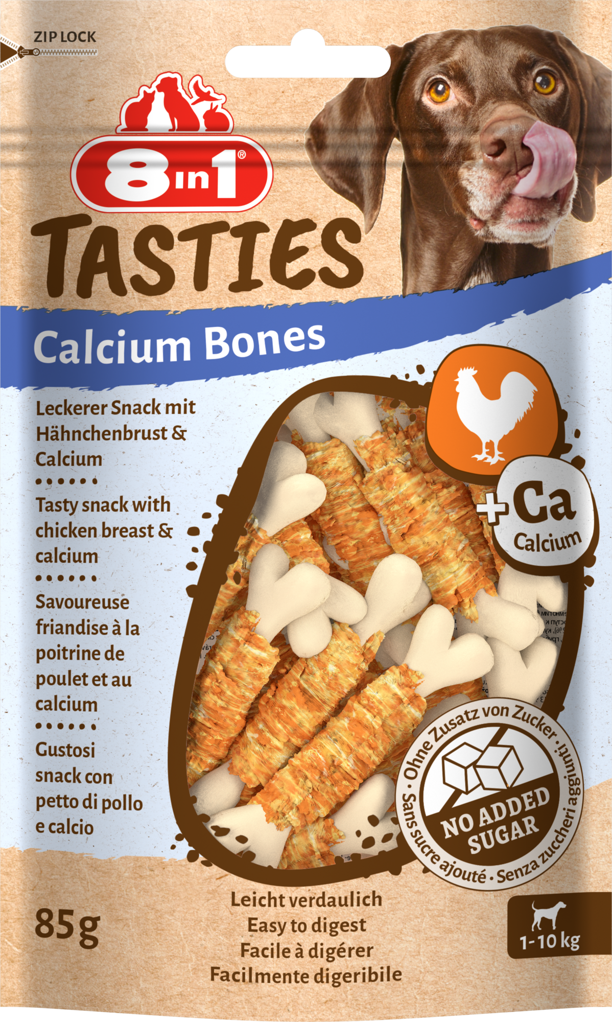 8in1 Tasties calcium bones 85 g – hondensnack voor honden