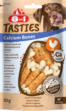 8in1 Tasties calcium bones 85 g – hondensnack voor honden