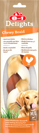 8in1 Delights Chewy Braid M/L 80 g – hondensnack voor honden