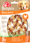 8in1 Delights Chewy Braid XS/S 75 g – hondensnack voor honden