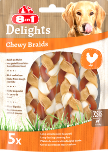 8in1 Delights Chewy Braid XS/S 75 g – hondensnack voor honden