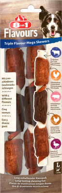 8in1 Triple Flavour mega skewers 160 g – hondensnack voor honden