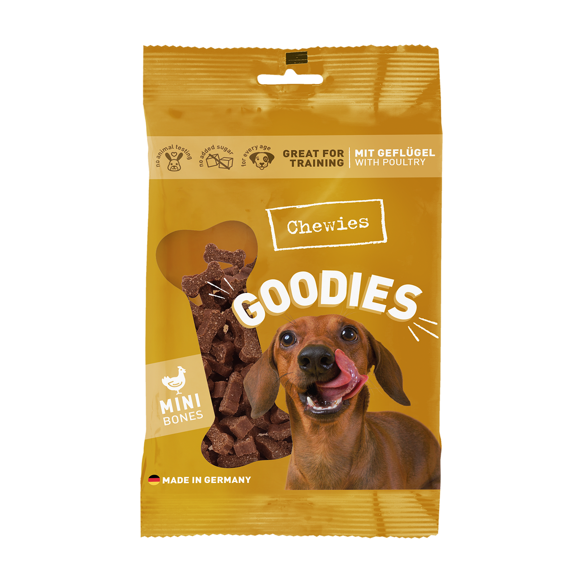 Chewies Goodies Mini Gevogelte 125 g – productverpakking