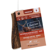 Chewies Edelhertengewei Heel S 50–79 g – 1 stuk – productverpakking