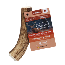 Chewies Edelhertengewei Heel M 80–119 g – 1 stuk – productverpakking