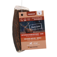 Chewies Edelhertengewei Heel L 120–159 g – 1 stuk – productverpakking