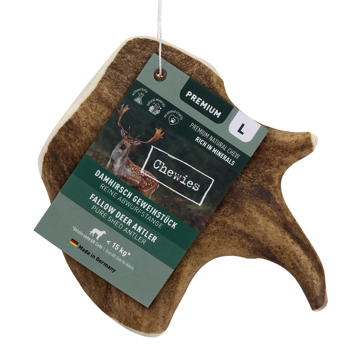 Chewies Damhertengewei L 120–160 g – 1 stuk – productverpakking