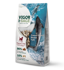 Vigor & Sage Freeze-Dried Mixed Fish 1,2 kg verpakking