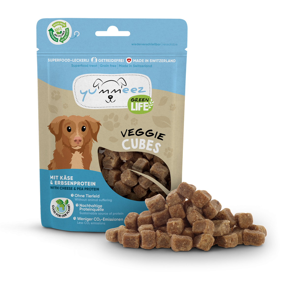Yummeez Green Life Veggie Cubes – 100 g verpakking