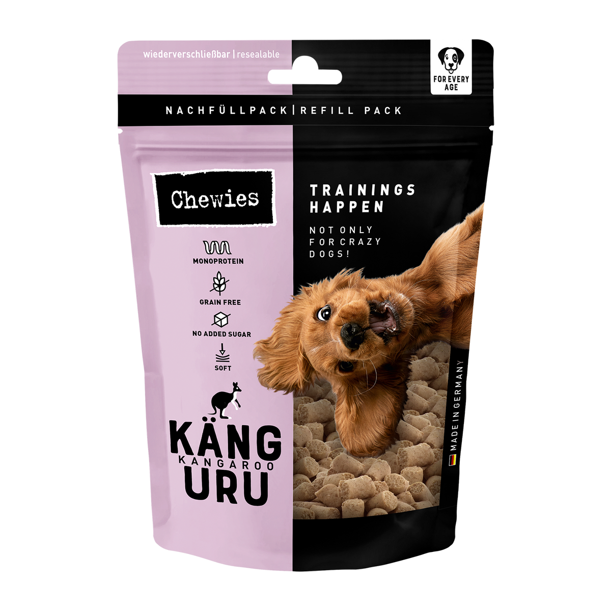 Chewies Trainingshapjes Kangoeroe 175 g – productverpakking