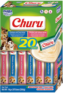 Inaba Churu hond multipack kip tonijn en kip zalm 20 × 14 g