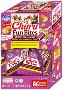 Inaba Churu Fun Bites hond kip om zoete aardappel 8 × 12 g