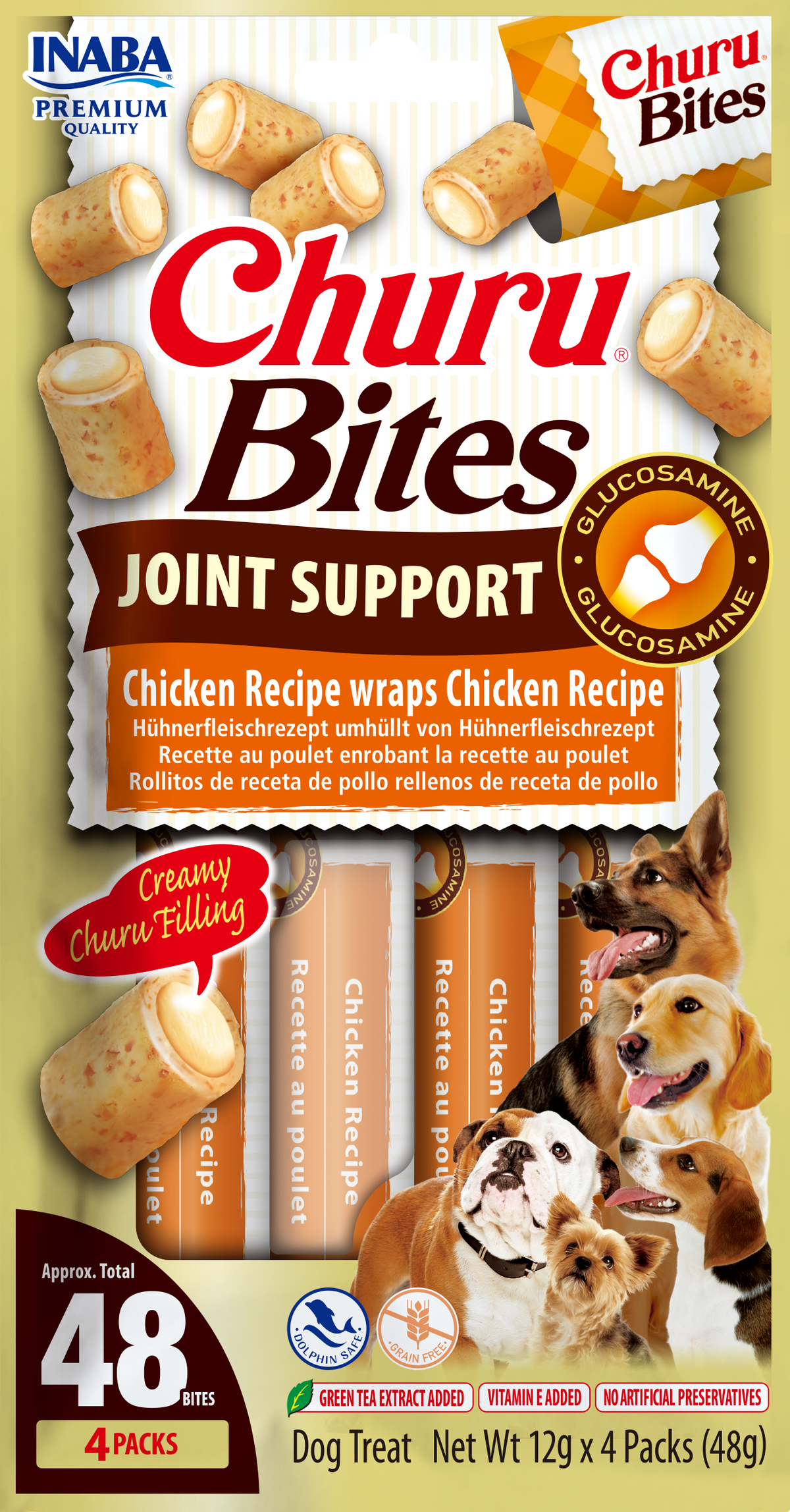 Inaba Churu Bites Joint Support kip om kip 4 × 12 g