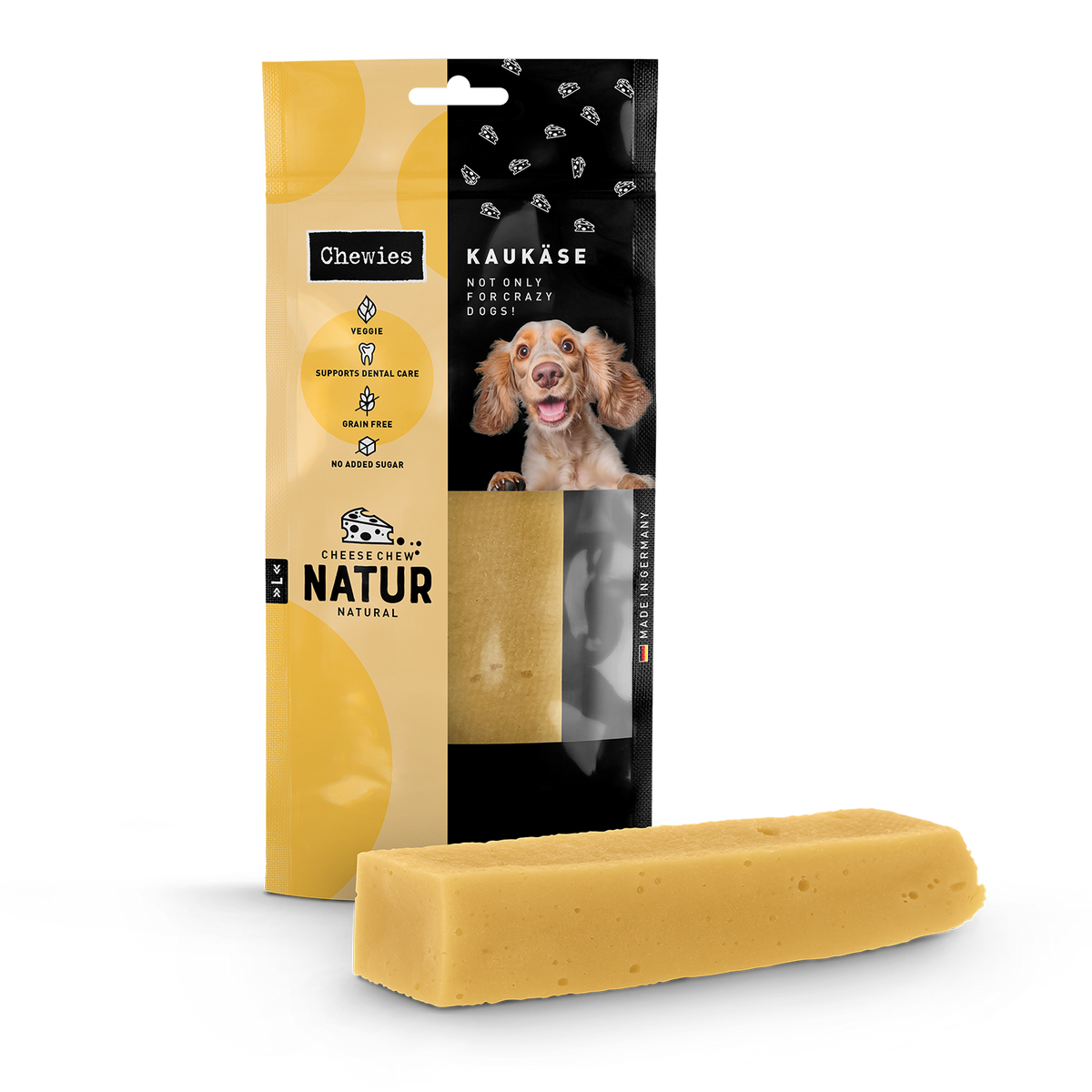 Chewies Kauwkaas Natural L – 1 stuk / 100 g – productverpakking