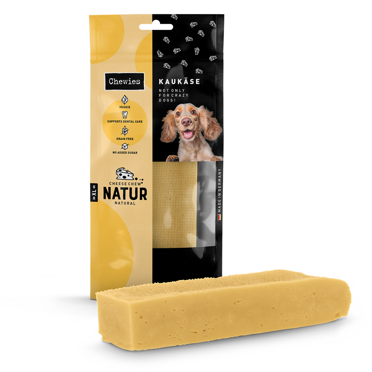 Chewies Kauwkaas Natural XL – 1 stuk / 120 g – productverpakking