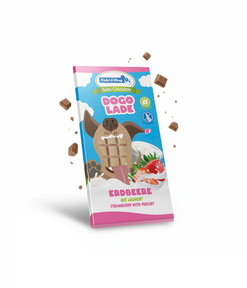 Cold&Dog Dogolade Aardbei & Yoghurt – 100 g hondensnack verpakking