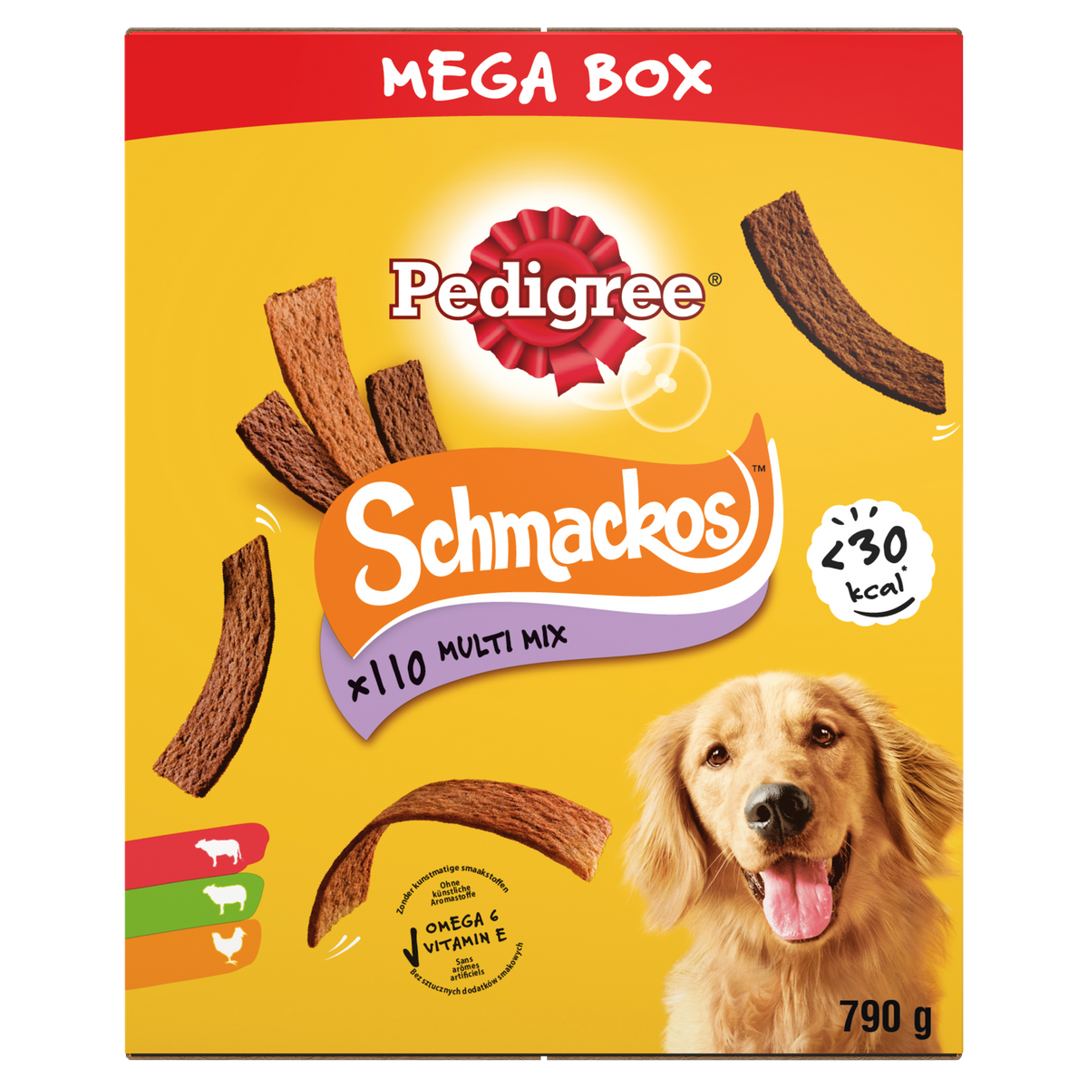 Pedigree Schmackos Mega Box Multi Mix 110 strips 790 g – productverpakking