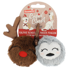 Rosewood Cupid & Comet Ralphie Rendier & Parker Pinguïn voor honden, 2 stuks
