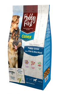 Hobby First Canex Puppy/Junior Maxi fish & rice 12 kg – droog hondenvoer voor honden
