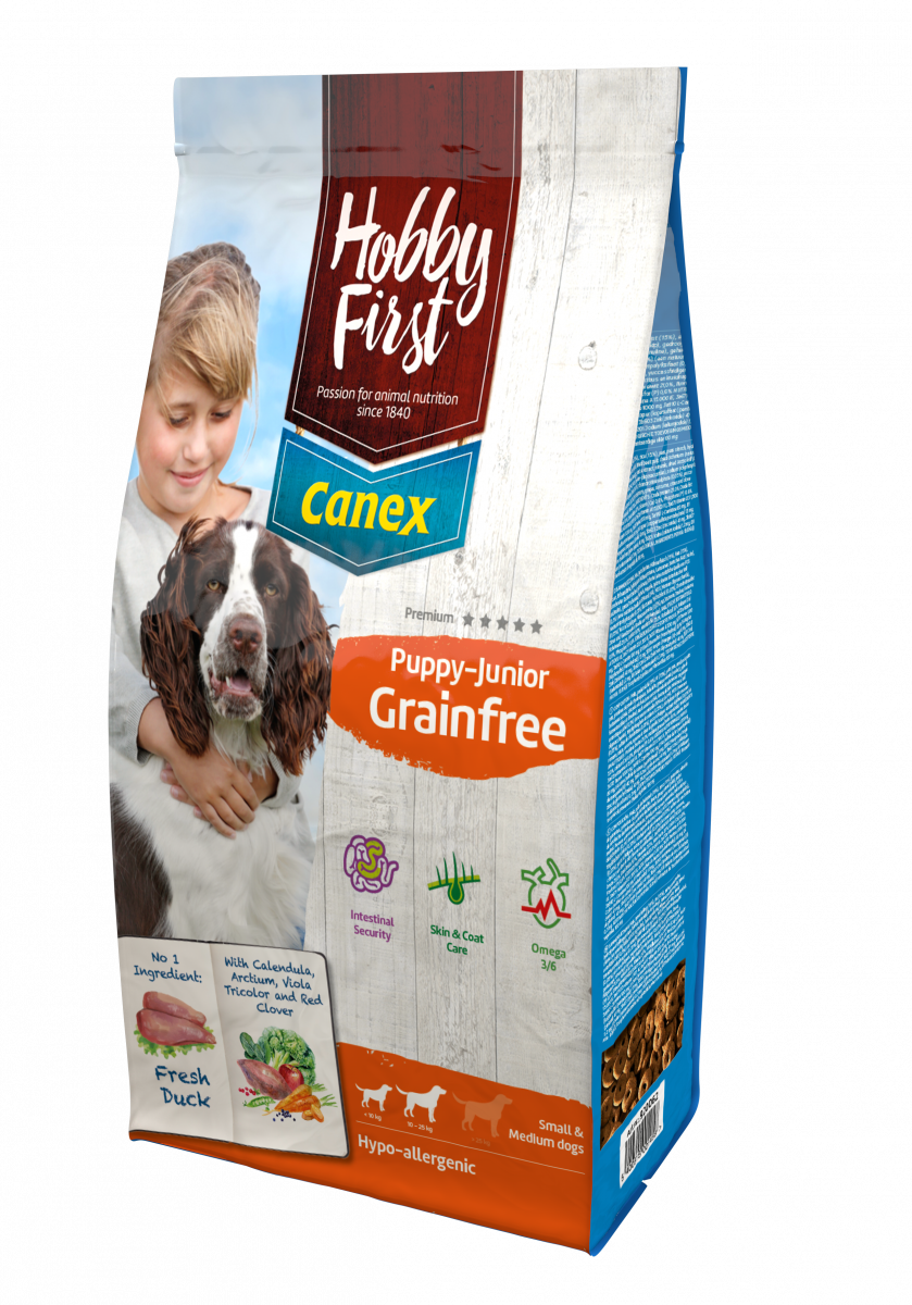 Hobby First Canex Puppy/Junior Grainfree 12 kg – droog hondenvoer voor honden