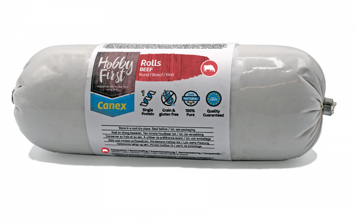 Hobby First Canex High Protein Roll beef 400 g – hondensnack voor honden