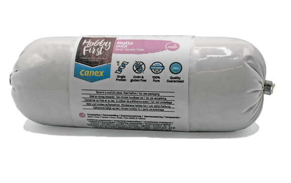 Hobby First Canex High Protein Roll duck 400 g – hondensnack voor honden