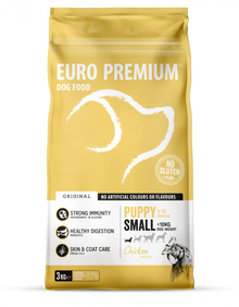 Euro-Premium Original Puppy Small Kip & Rijst – 3 kg – verpakking Euro-Premium