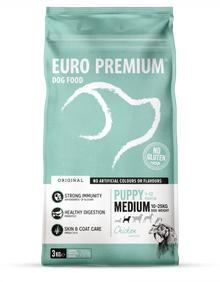 Euro-Premium Original Puppy Medium Kip & Rijst – 3 kg – verpakking Euro-Premium