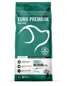 Euro-Premium Original Adult Medium Kip & Rijst – 12 kg – verpakking Euro-Premium