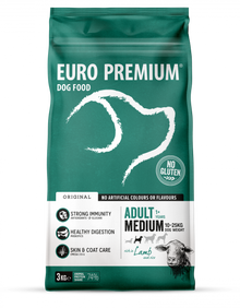 Euro-Premium Original Adult Medium Lam & Rijst – 3 kg – verpakking Euro-Premium