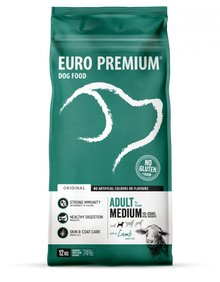Euro-Premium Original Adult Medium Lam & Rijst – 12 kg – verpakking Euro-Premium