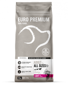 Euro-Premium Original Adult Light Kip & Rijst – 12 kg – verpakking Euro-Premium