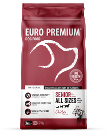 Euro-Premium Original Senior Kip & Rijst – 3 kg – verpakking Euro-Premium